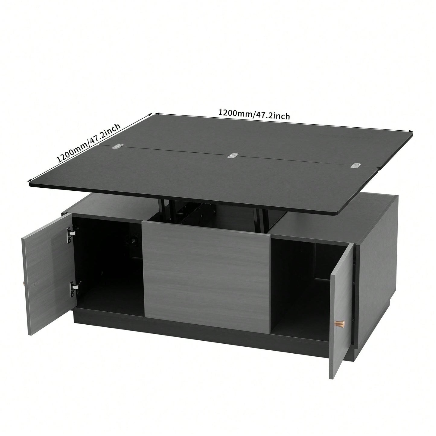 Multi-Functional Rectangle Lift-Top Coffee Table Extendable With Storage