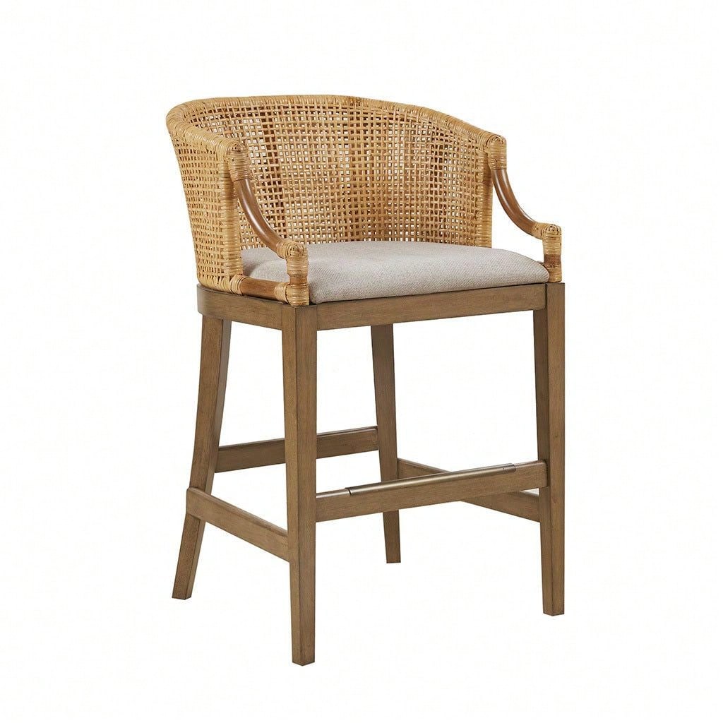 Rattan Counter Stool 25" H