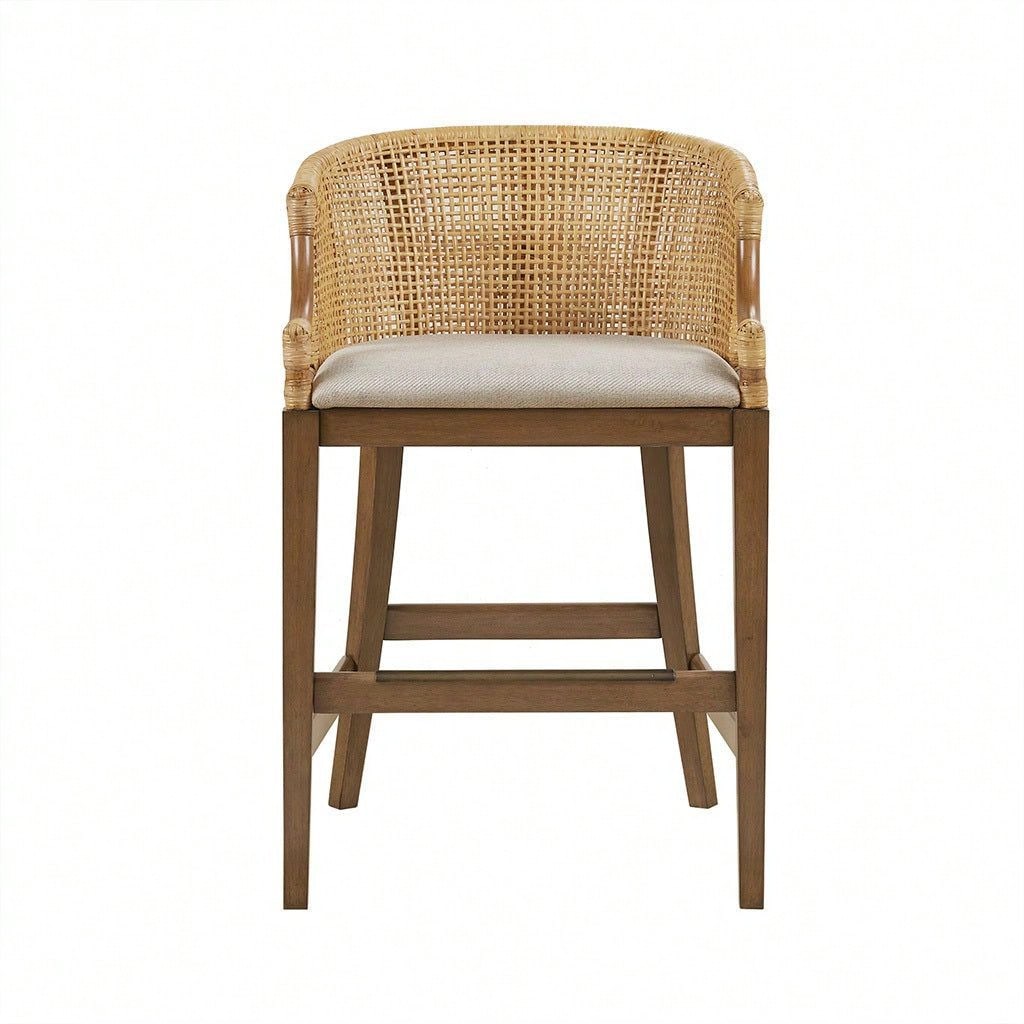 Rattan Counter Stool 25" H