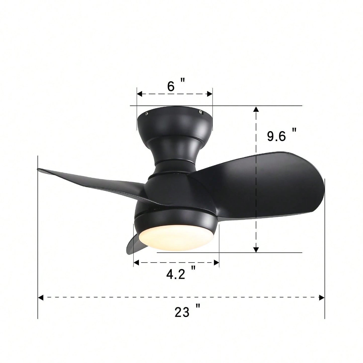3-Color Dimmable, Powerful/Silent Motor, Sleep Timer & Quiet Motor Indoor Ceiling Fan