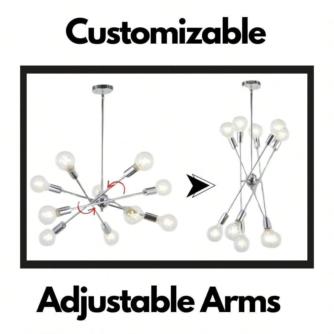 Adjustable Stem Mount Contemporary Ceiling Light for G25 G30 Edison Bulbs Dimmable Design Flat Sloped Ceilings