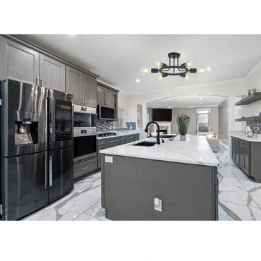 Versatile Six-Light Semi-Flush Ceiling Fixture for Rustic Industrial and Minimalist Decor with Vintage Edison Bulbs