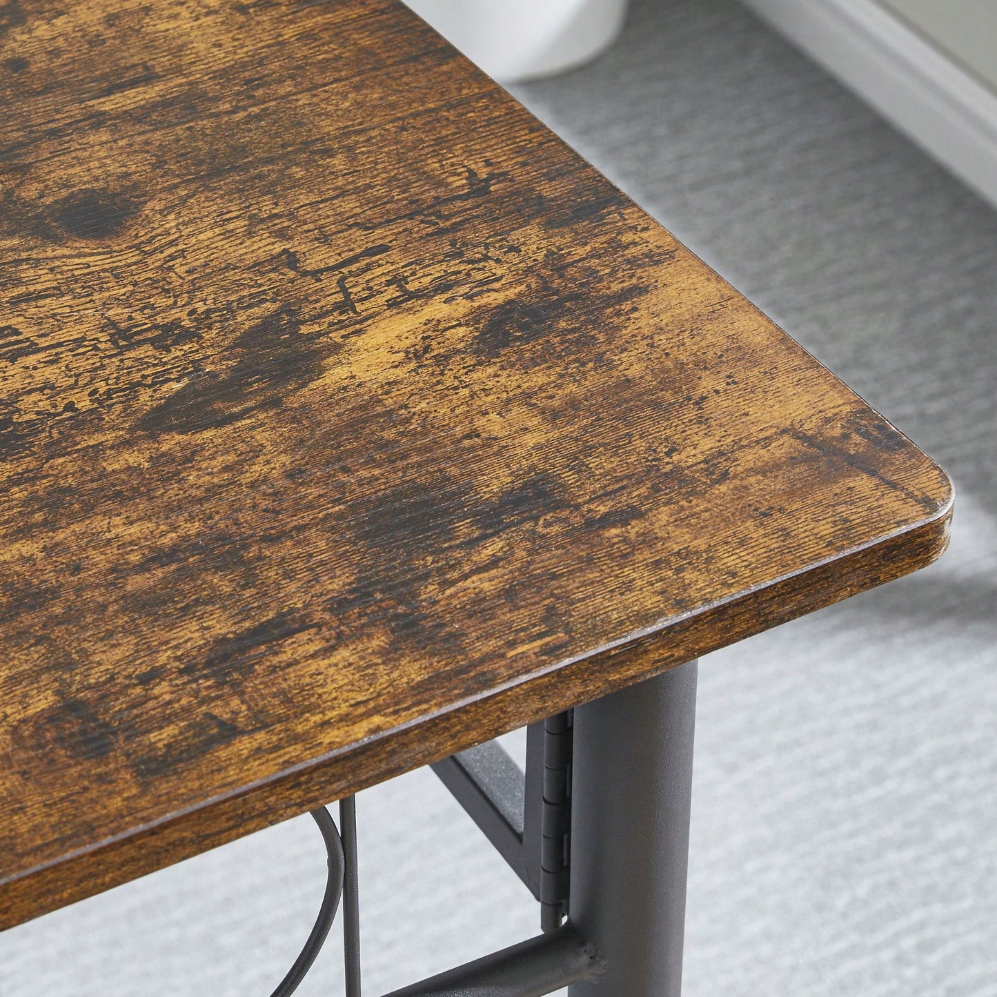Kitchen Dining Room Table, Iron Wood Square Table