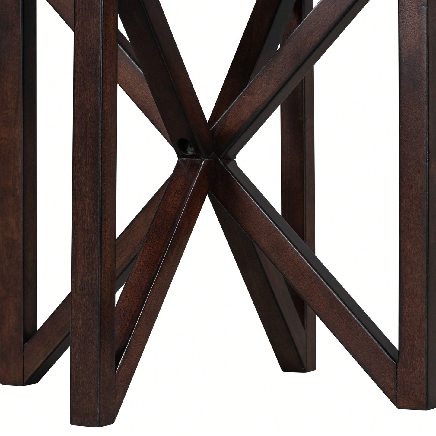 Modern Round Glass Coffee Table with Solid Wood Base for Living Room and Study