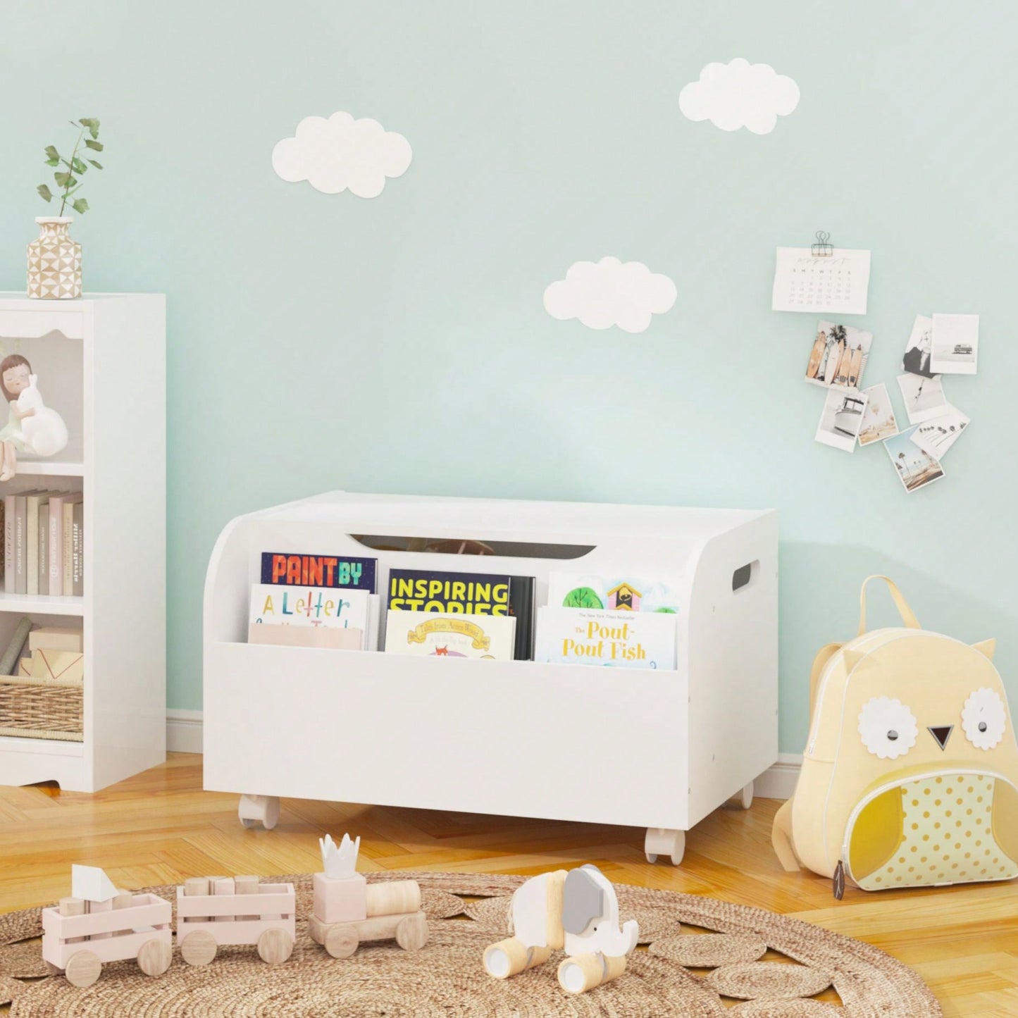 Multi-Purpose Wooden Toy Box With Front Bookshelf, Quality, Easy Assembly, And Versatile Toy Storage Organizer