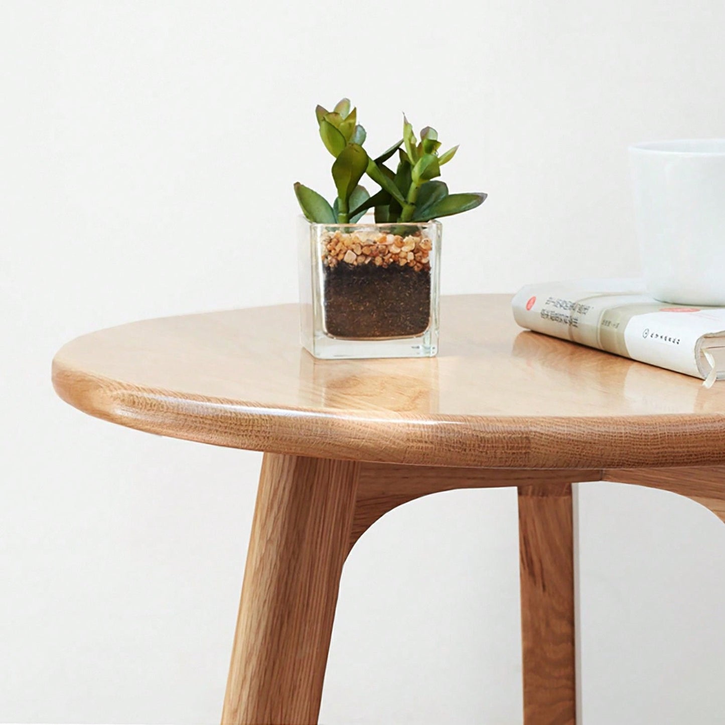 Solid Oak Round Side Table: Stylish, Durable, And Versatile