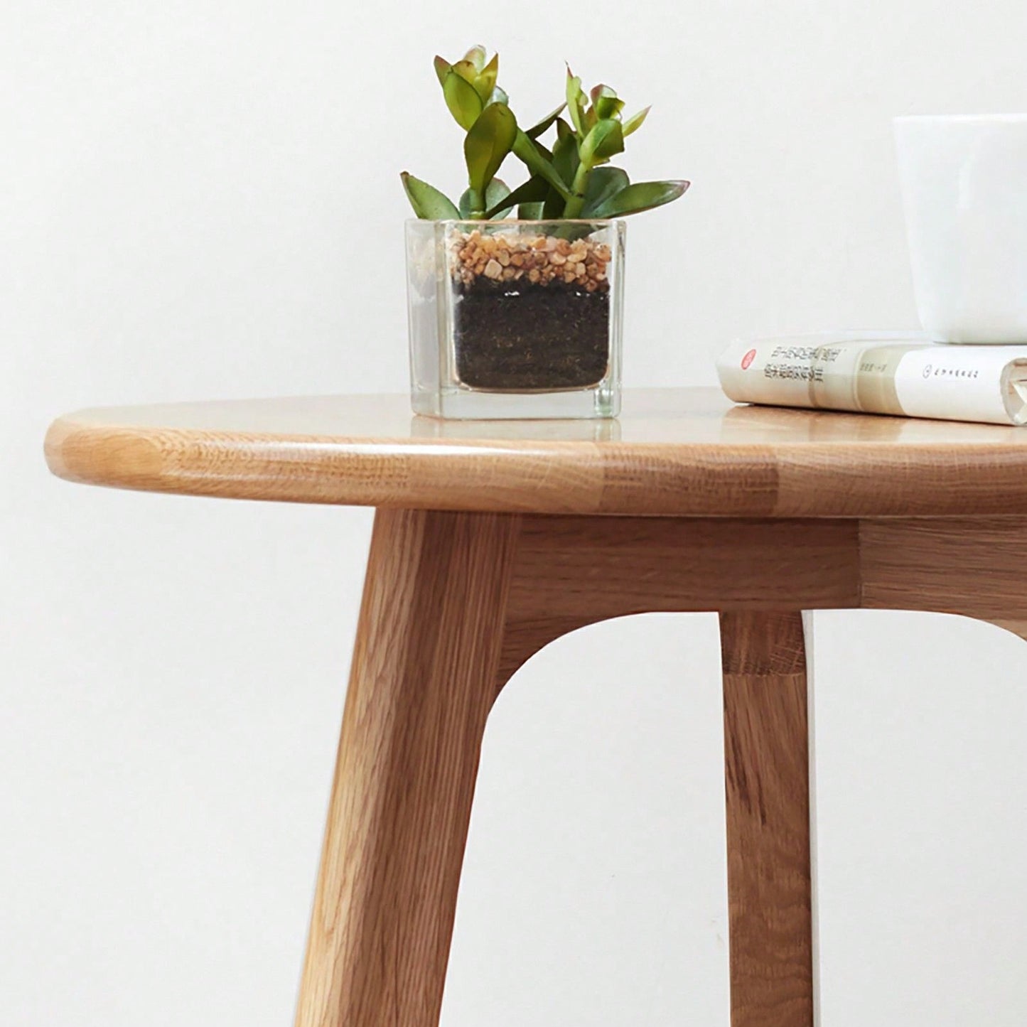 Solid Oak Round Side Table: Stylish, Durable, And Versatile
