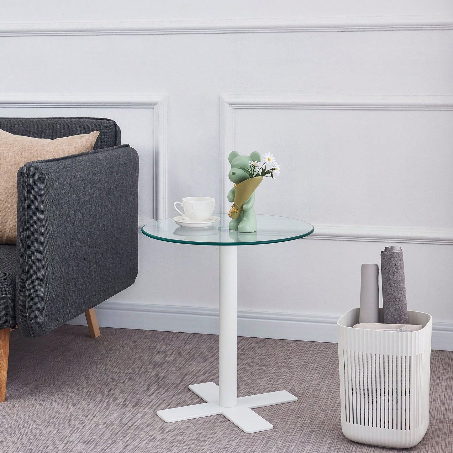 Tempered Round Glass Dining Table With Legs