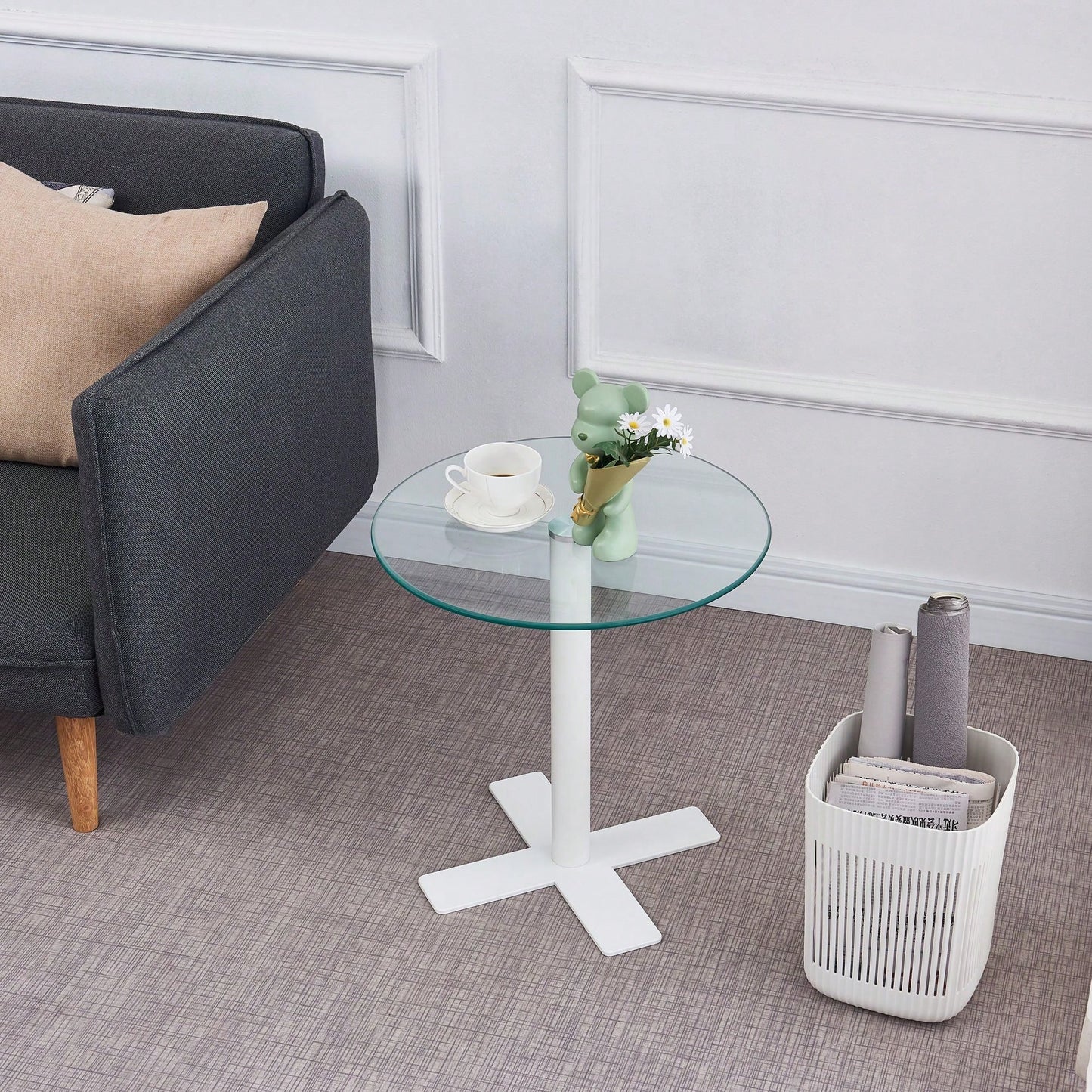 Tempered Round Glass Dining Table With Legs