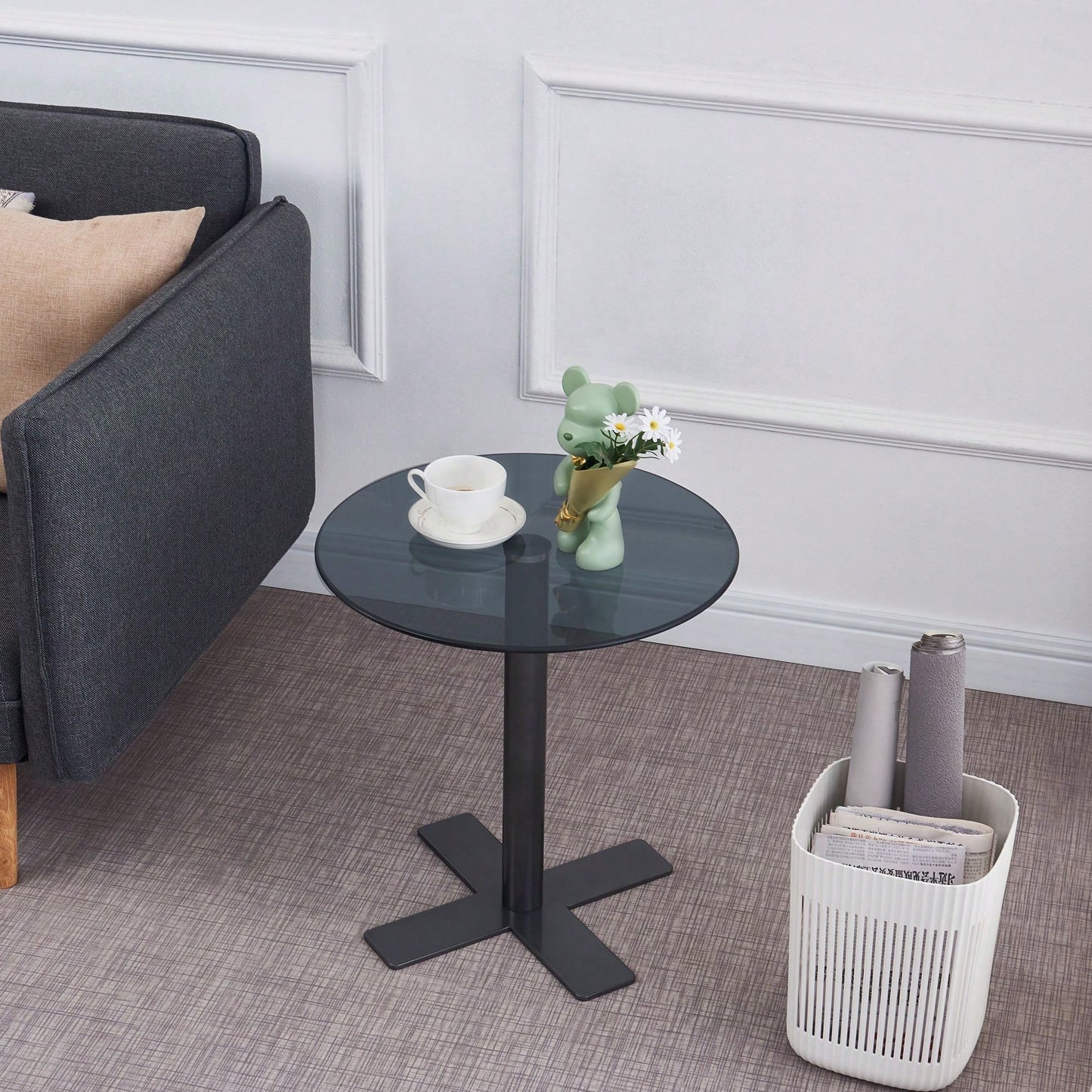 Tempered Round Glass Dining Table With Legs