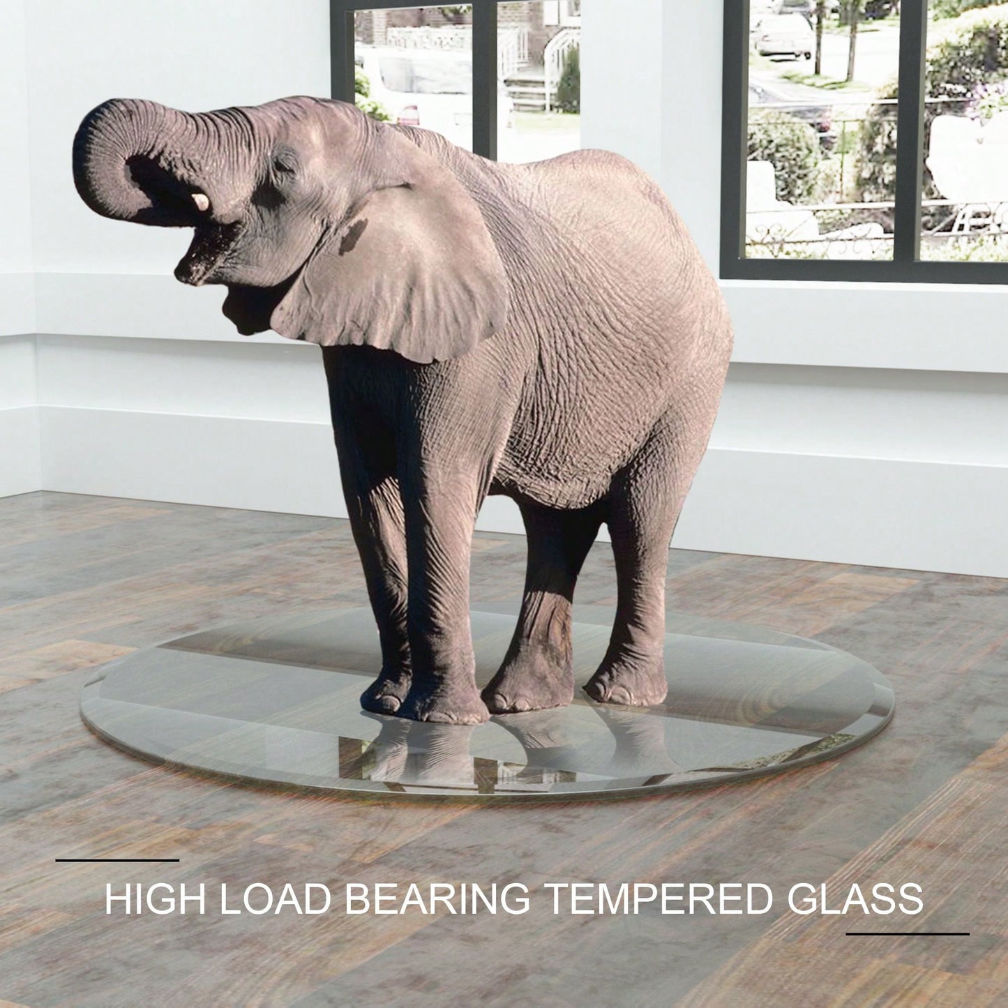 Quality Tempered Glass Table Top: 30300.24" | Polished Edge | Wear-Resistant | Heat-Resistant | Corrosion Resistant | Impact Resistant