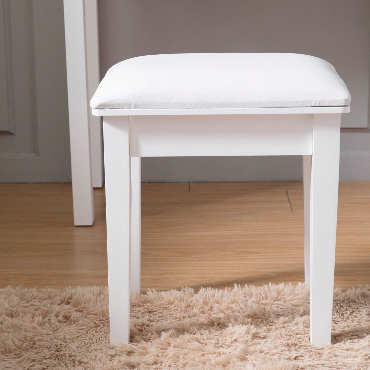 Elegant And Stable Stool With Comfortable Seat And Anti-Slippery Pads