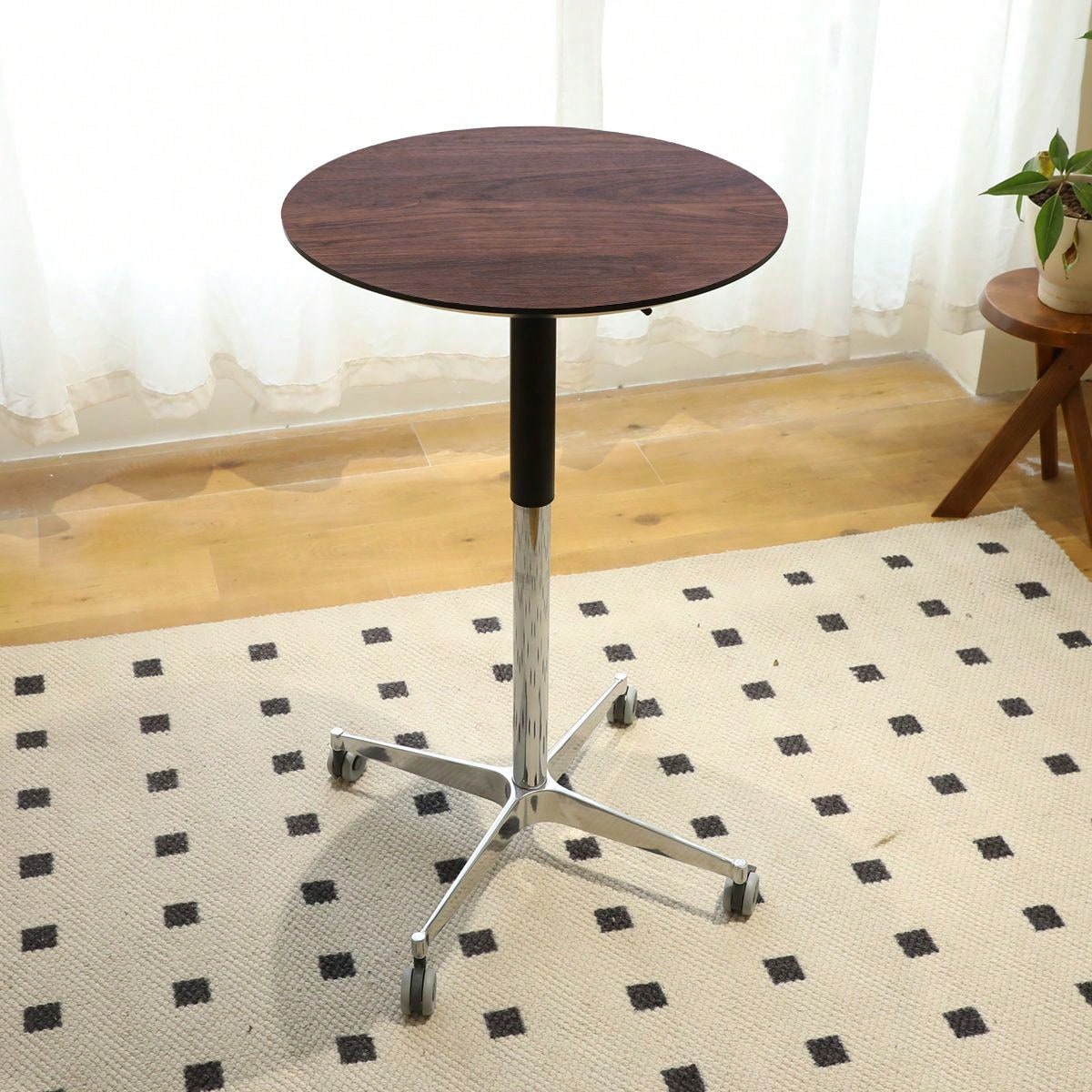 Adjustable Height Bar Table, Portable Pub Table With 360 Swivel Base, Space-Saving Bar Counter For Dining Room, Kitchen, Home Office