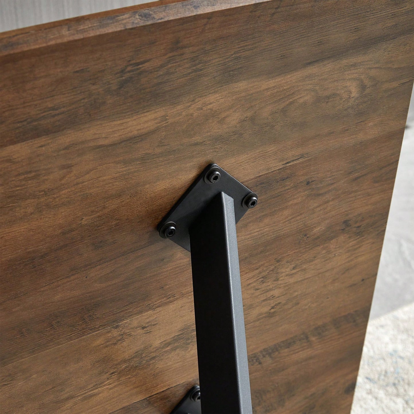 Contemporary Friendly Dining Table With Child-Safe Design And Stylish Metal Legs