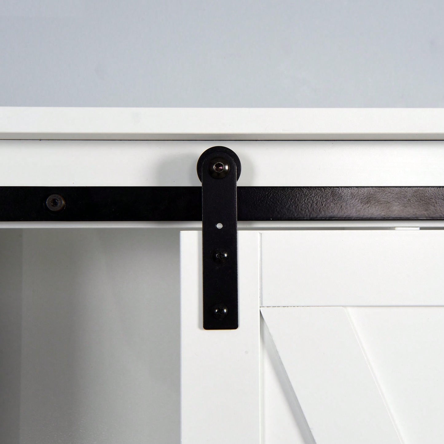 Over-The-Toilet Storage Cabinet, Space-Saving Bathroom Cabinet, With Adjustable Shelves And A Barn Door