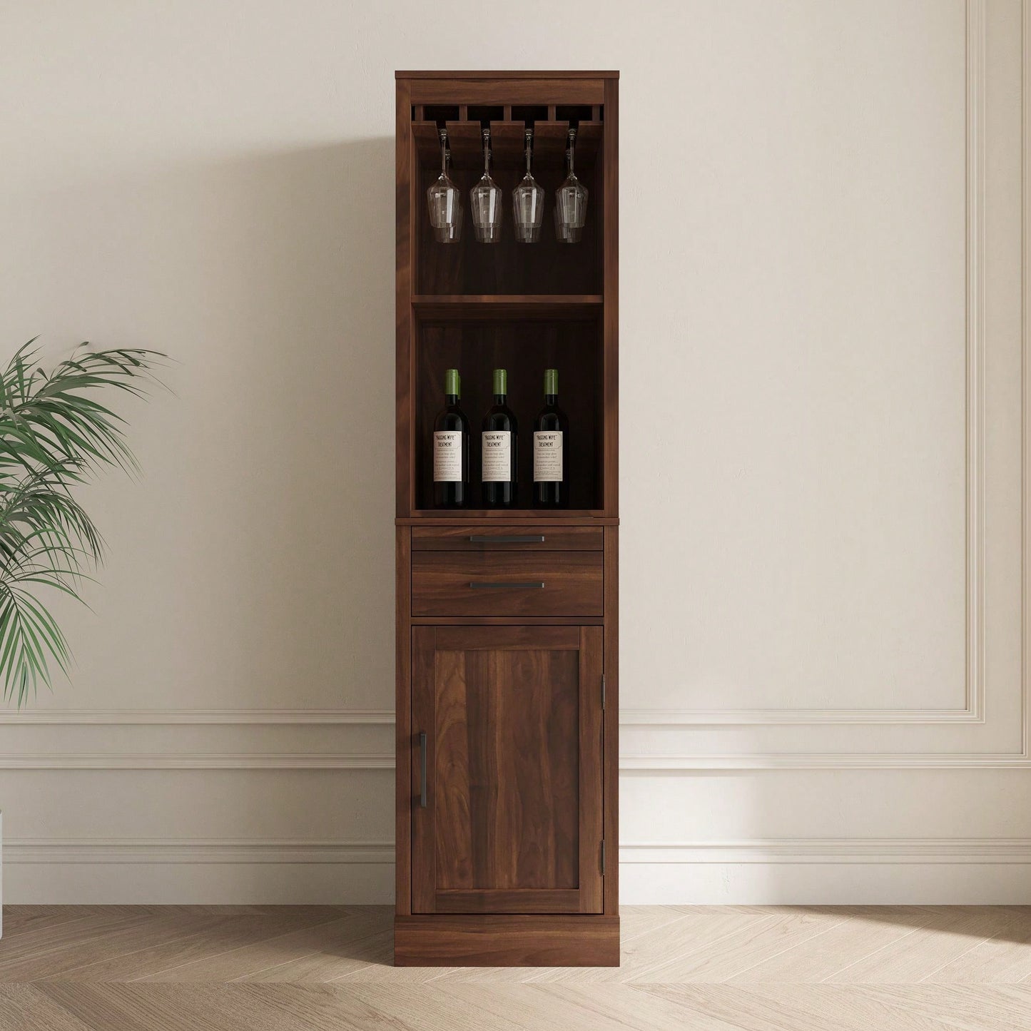 Modular Wine Bar Cabinet With Storage Shelves And Hutch A Stylish Solution For Wine Enthusiasts