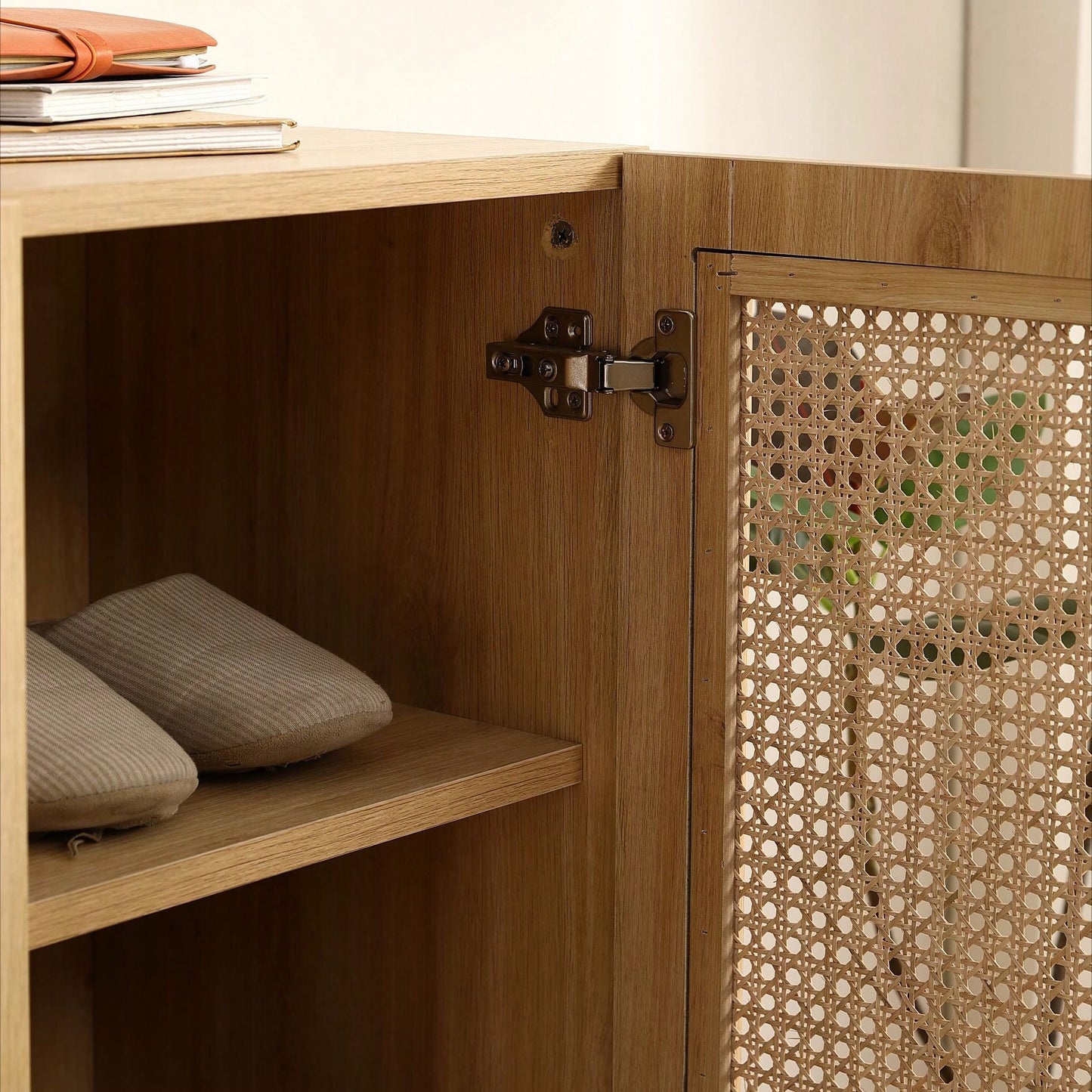 Double-Door Shoe Cabinet With Large Storage Space And Durable Structure