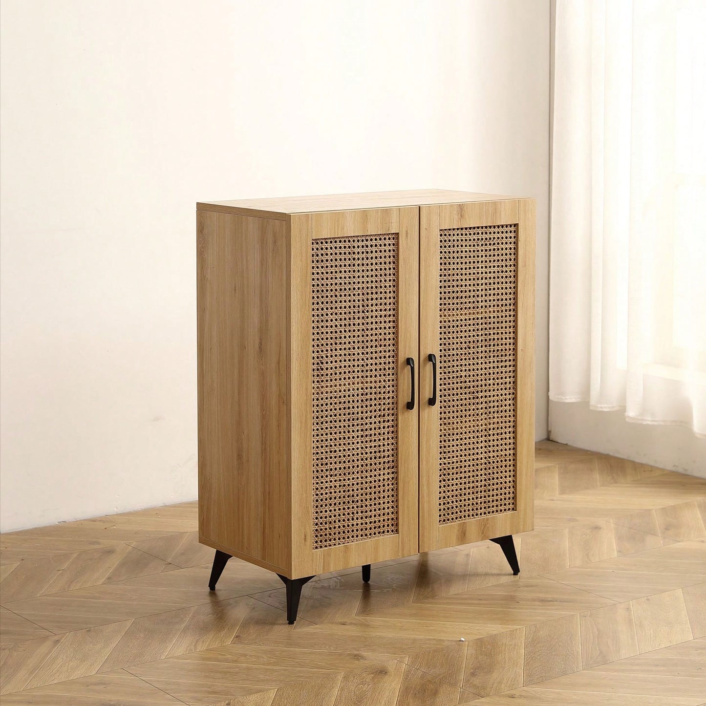 Double-Door Shoe Cabinet With Large Storage Space And Durable Structure