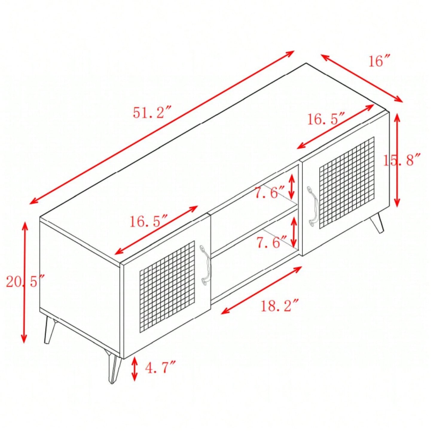 TV Stand With Rattan Net Stylish, Functional, And Versatile