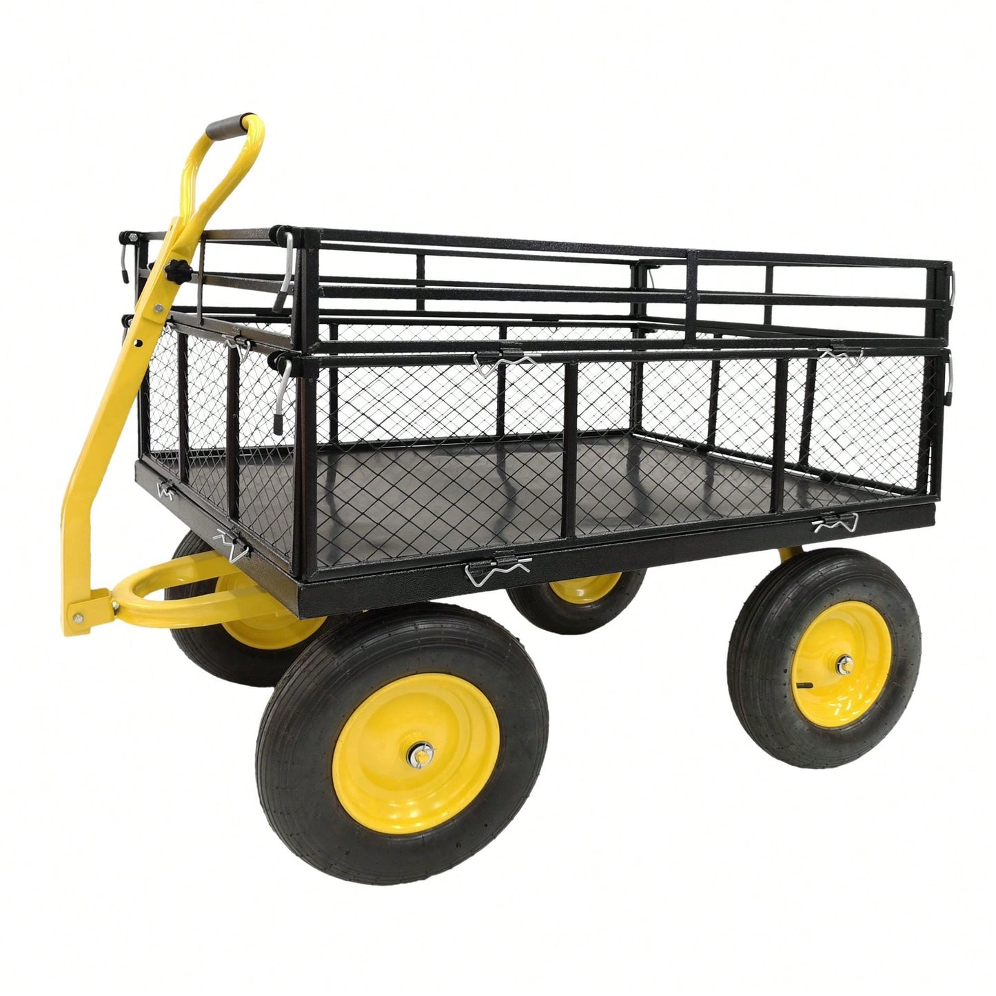 Heavy Duty Steel Garden Cart With 1400 Lbs Capacity And Versatile Features