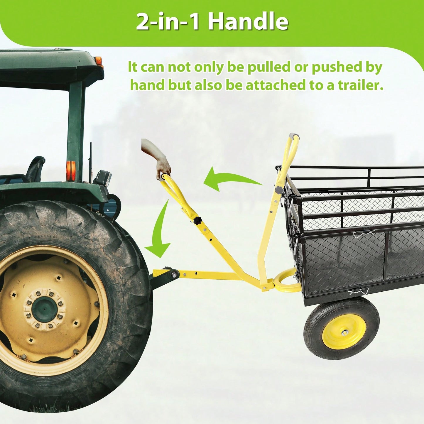 Heavy Duty Steel Garden Cart With 1400 Lbs Capacity And Versatile Features