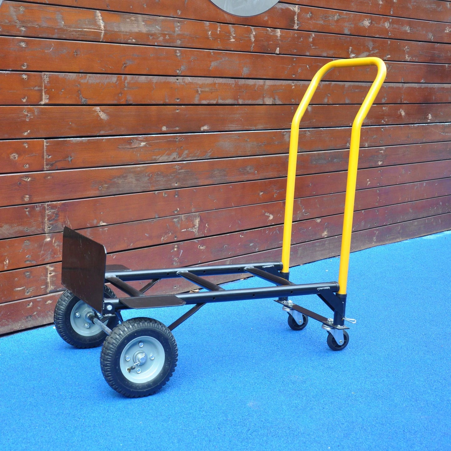 Dual Purpose 2 Wheel Dolly Cart And 4 Wheel Push Cart With Swivel Wheels 330 Lbs Capacity Heavy Duty Platform Cart