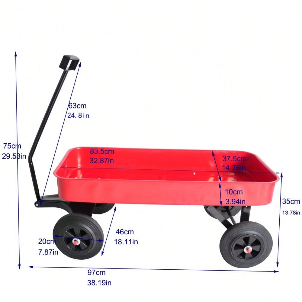 All Terrain Cargo Wagon With 280lbs Weight Capacity, Red