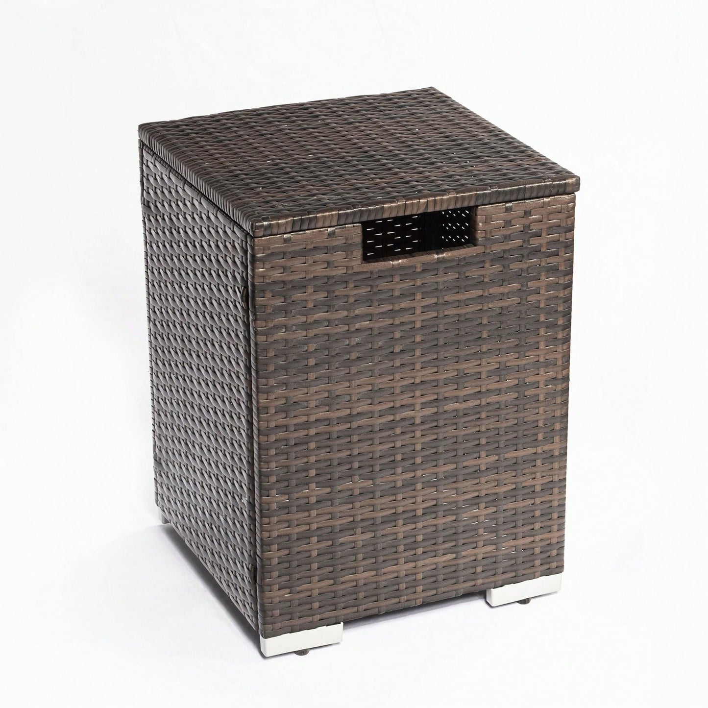 Rattan Gas Tank Cover With Storage Rack: Waterproof, Stylish, Durable - Brown