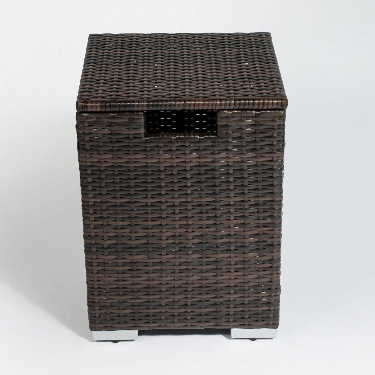 Rattan Gas Tank Cover With Storage Rack: Waterproof, Stylish, Durable - Brown