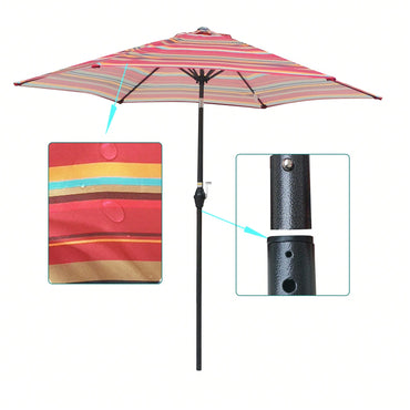 9FT UMBRELLA , Waterproof, Fade Resistant, Easy To Clean, Sturdy Construction, Push Button Tilt And Crank System, Wind Vent