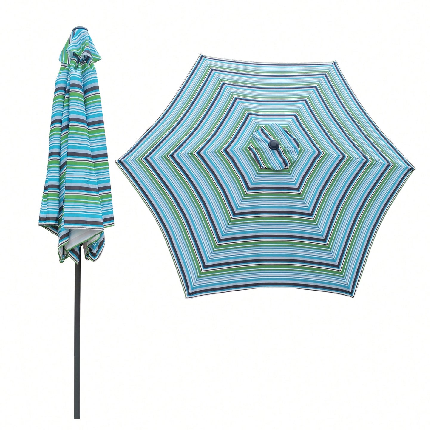9FT UMBRELLA , Waterproof, Fade Resistant, Easy To Clean, Sturdy Construction, Push Button Tilt And Crank System, Wind Vent