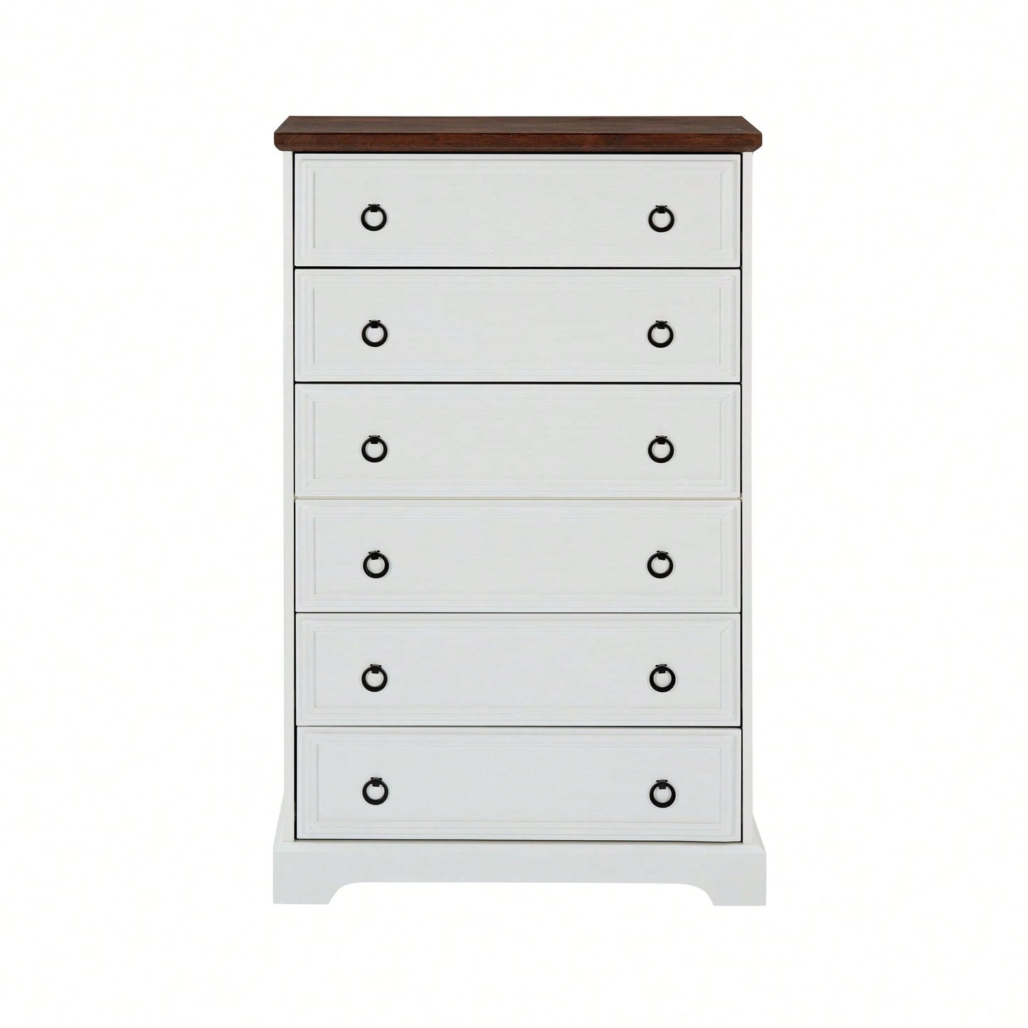 Stylish 6 Drawer Tall Dresser for Bedroom Storage and Closet Organization with Easy Pull Handles