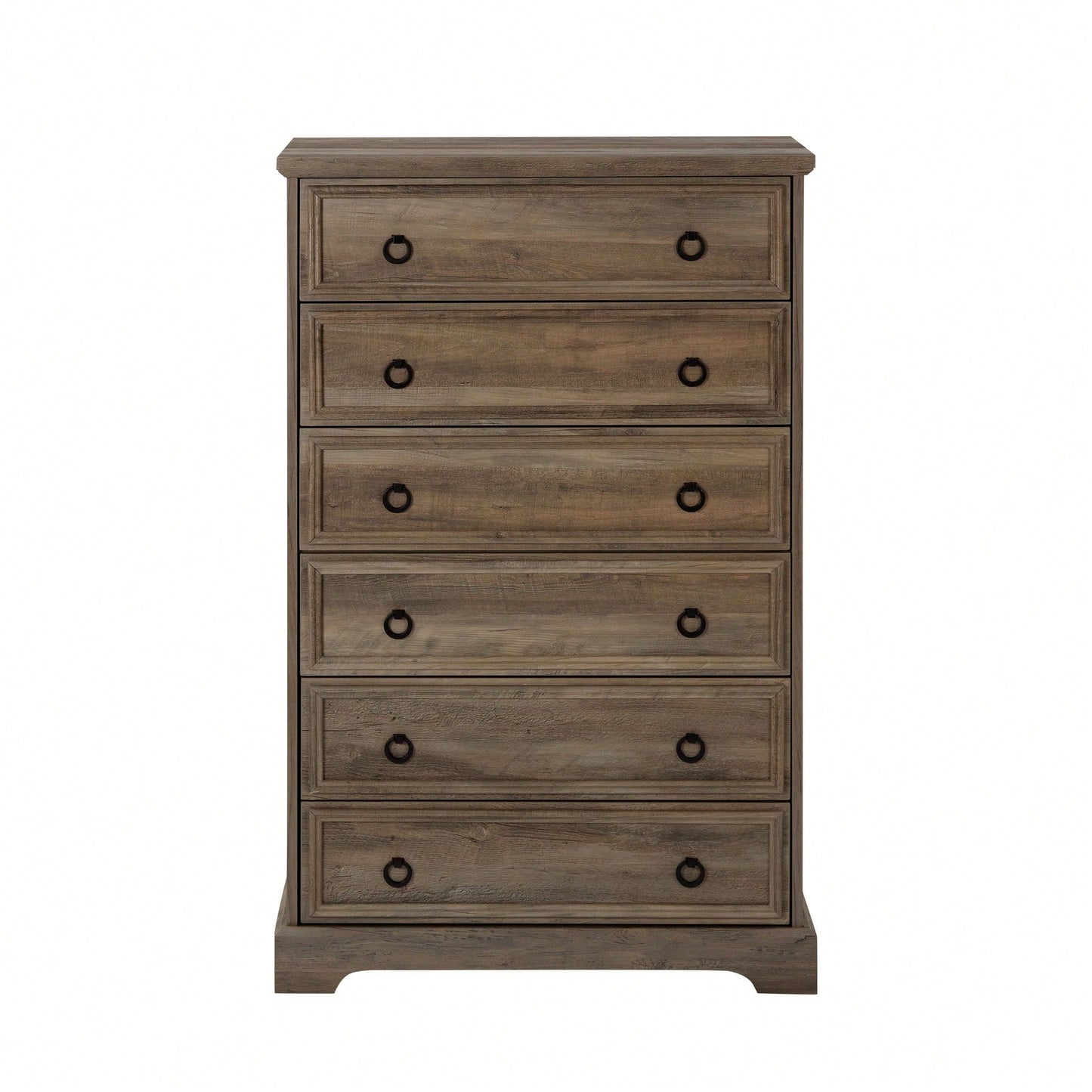 Stylish 6 Drawer Tall Dresser for Bedroom Storage and Closet Organization with Easy Pull Handles