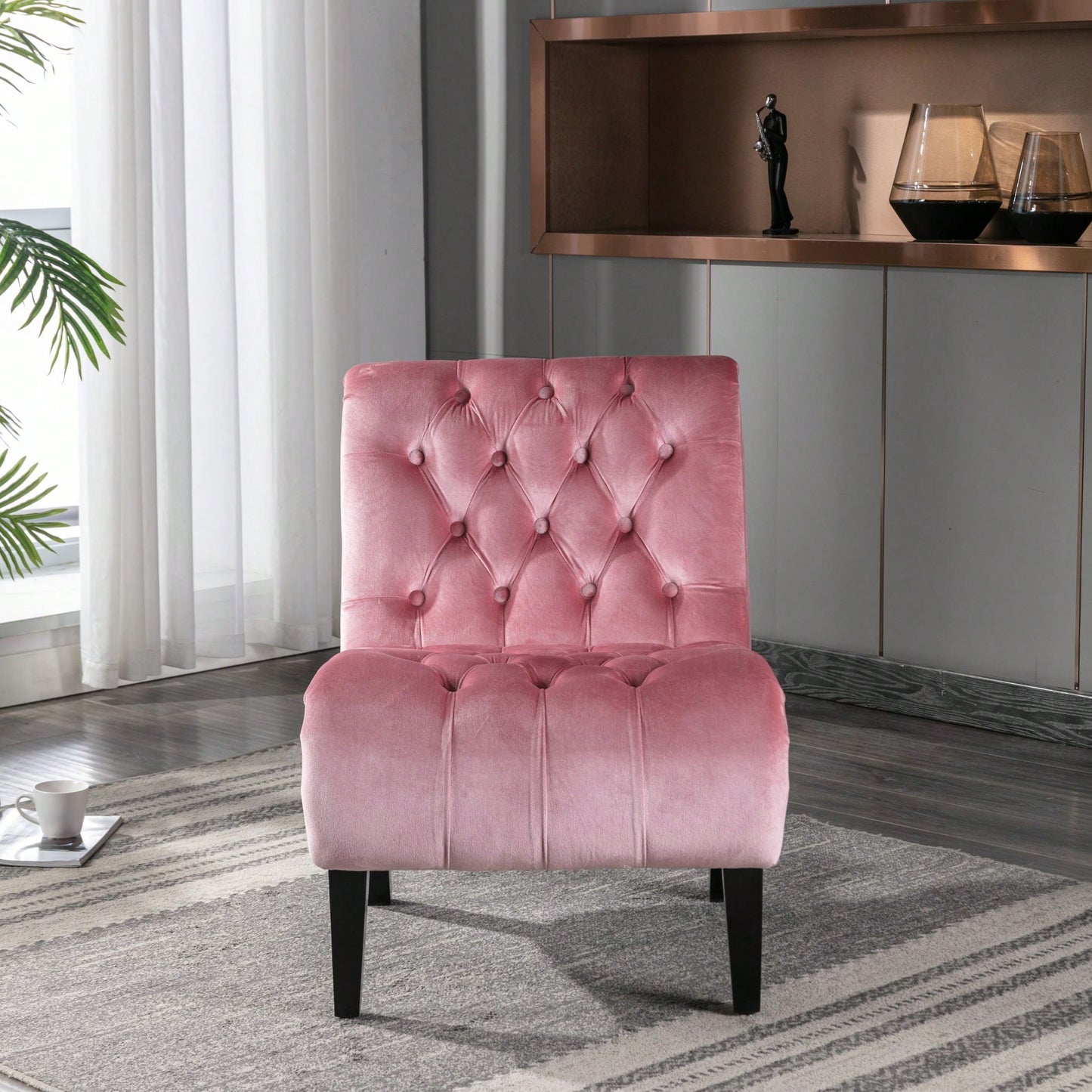 Modern Upholstered Accent Chair With Ottoman Stylish And Comfortable