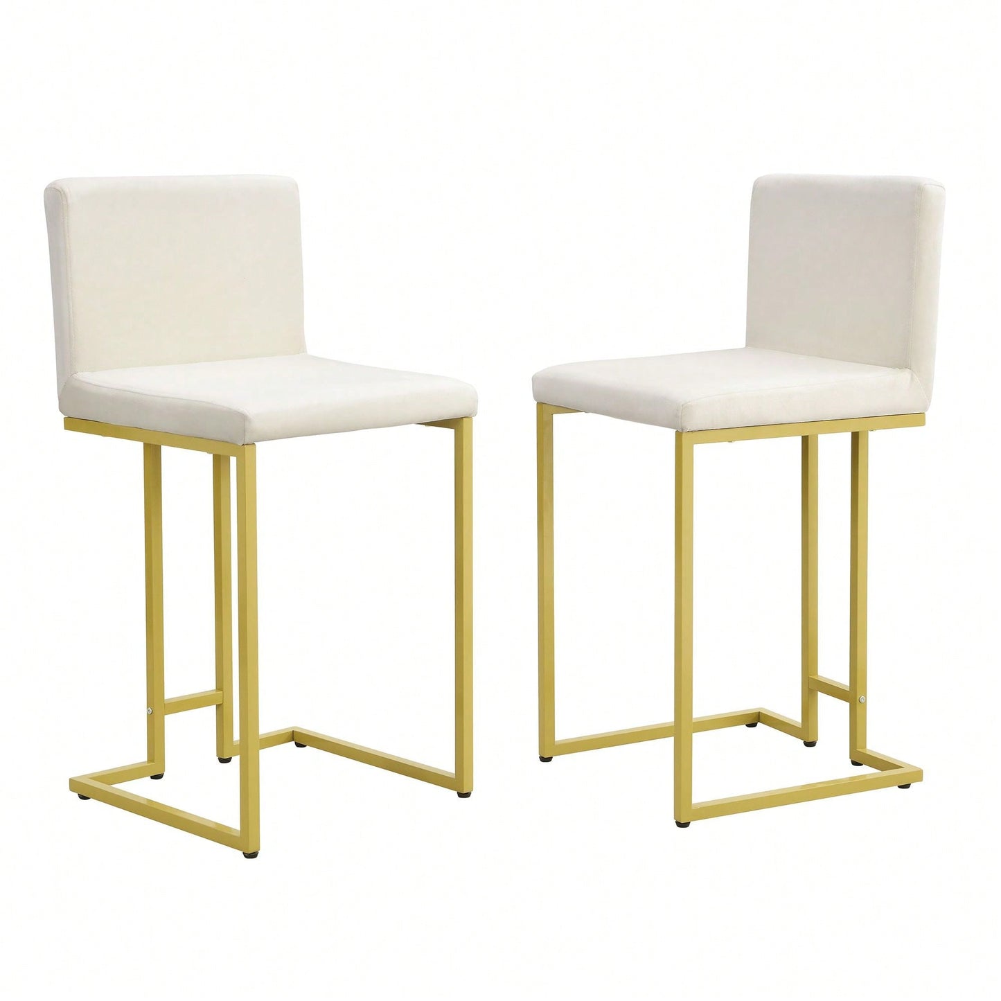 Luxurious 25.8" High Bar Stools With Built-In Footrest Relaxing Seating Experience