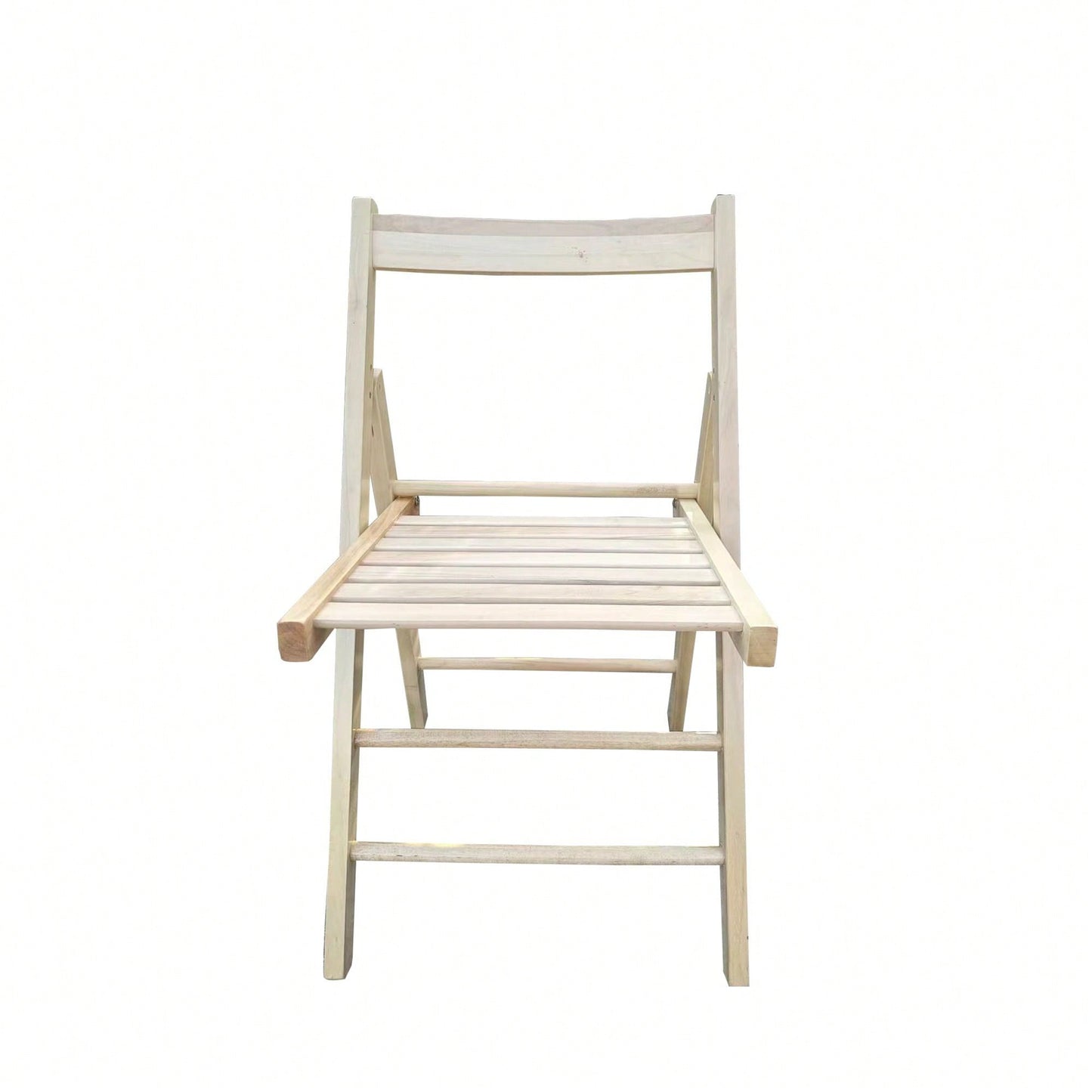 Set Of 2, Comfy Solid Wood Folding Chair,  Chair With Comfortable Slatted Seat And Open Back, Fully Assembled, Strong And Durable, Versatile