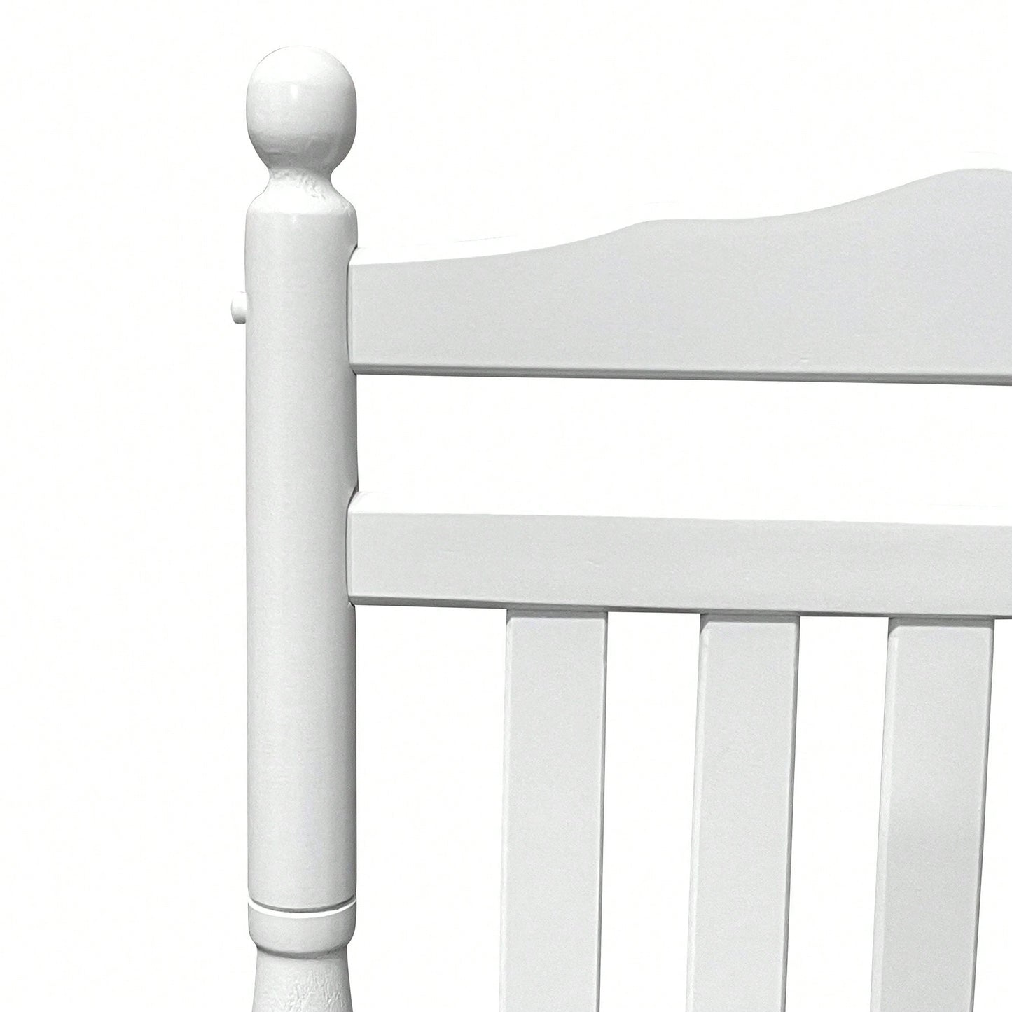 Adult Rocking Chair, Balcony, Porch, Hardwood, Wide Seat, Armrest, Slatted Back Rest