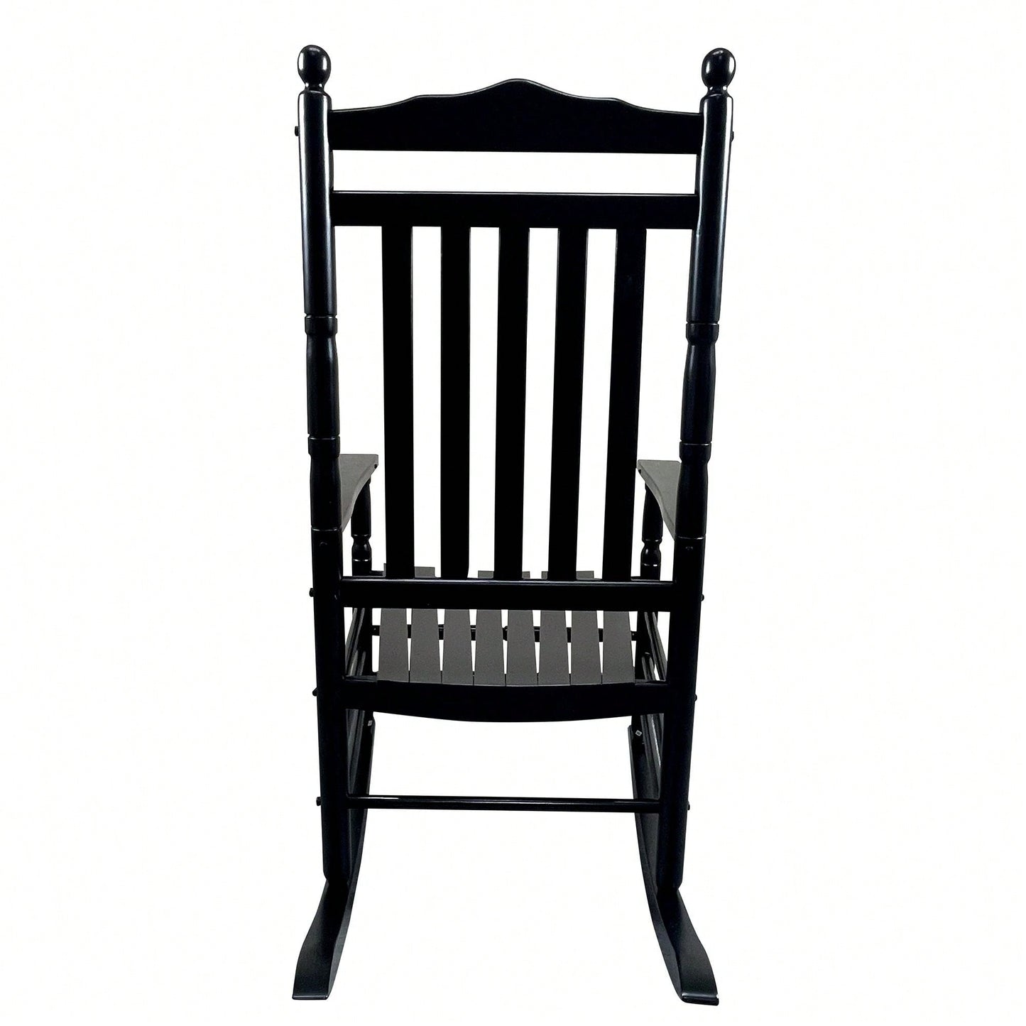 Adult Rocking Chair, Balcony, Porch, Hardwood, Wide Seat, Armrest, Slatted Back Rest