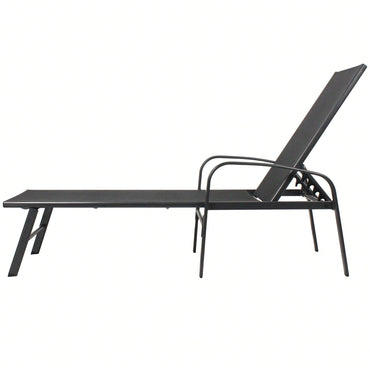 Sturdy And Comfortable Steel Recliner Relaxation And Durability In Elegant Gray