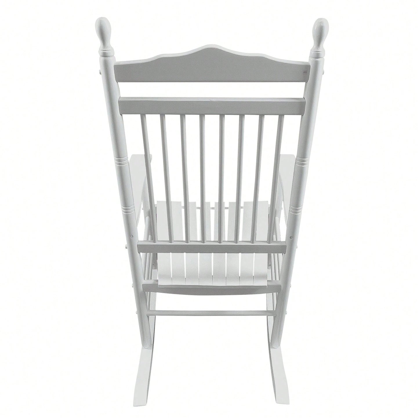 Adult Rocking Chair, Balcony Porch, Solid Hardwood, Wide Seat, Armrest, Slatted Back Rest, Easy Assembly