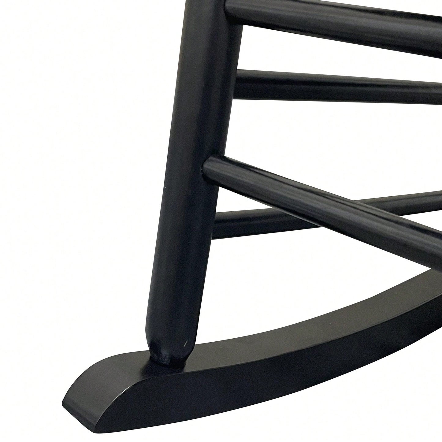 Adult Rocking Chair, Balcony Porch, Solid Hardwood, Wide Seat, Armrest, Slatted Back Rest, Easy Assembly