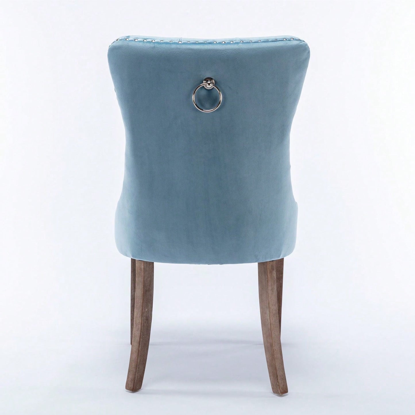 Set Of 2, Modern High-End Tufted Solid Wood Contemporary Velvet Upholstered Dining Chair With Wood Legs Nailhead Trim