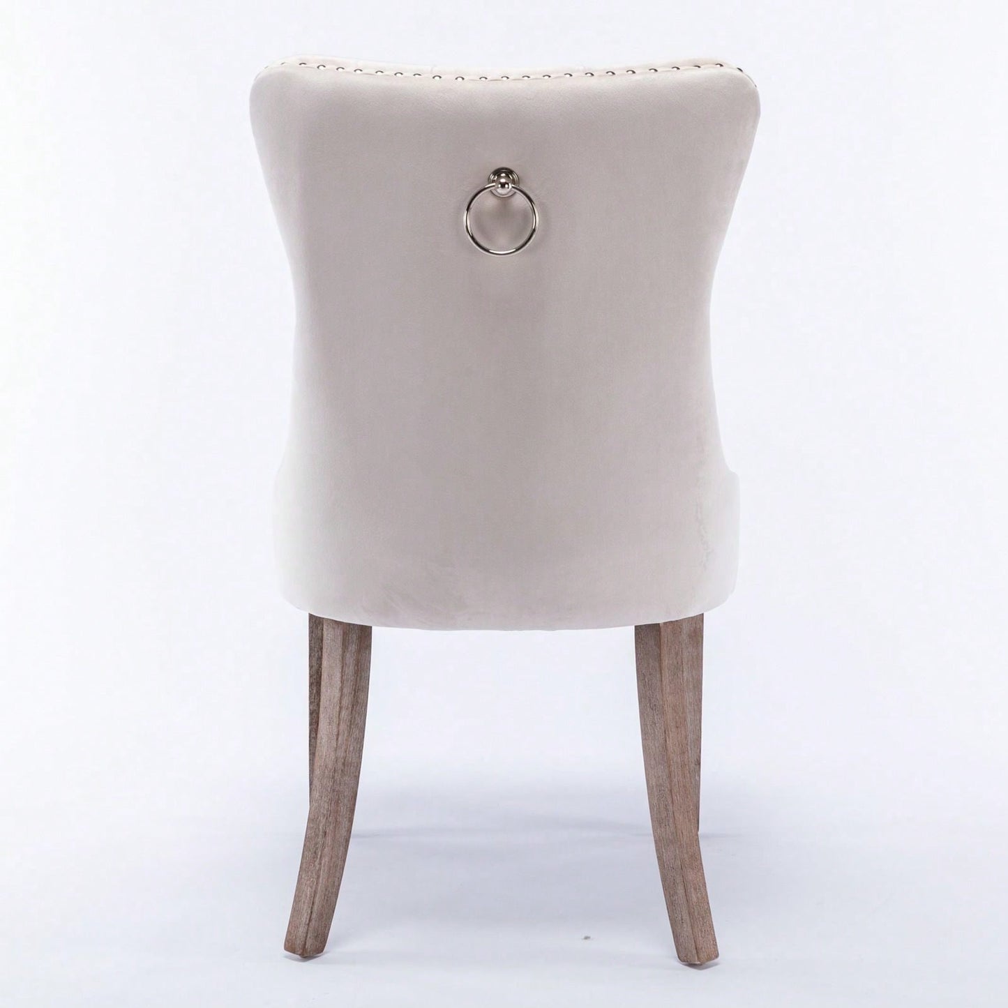 Set Of 2, Modern High-End Tufted Solid Wood Contemporary Velvet Upholstered Dining Chair With Wood Legs Nailhead Trim