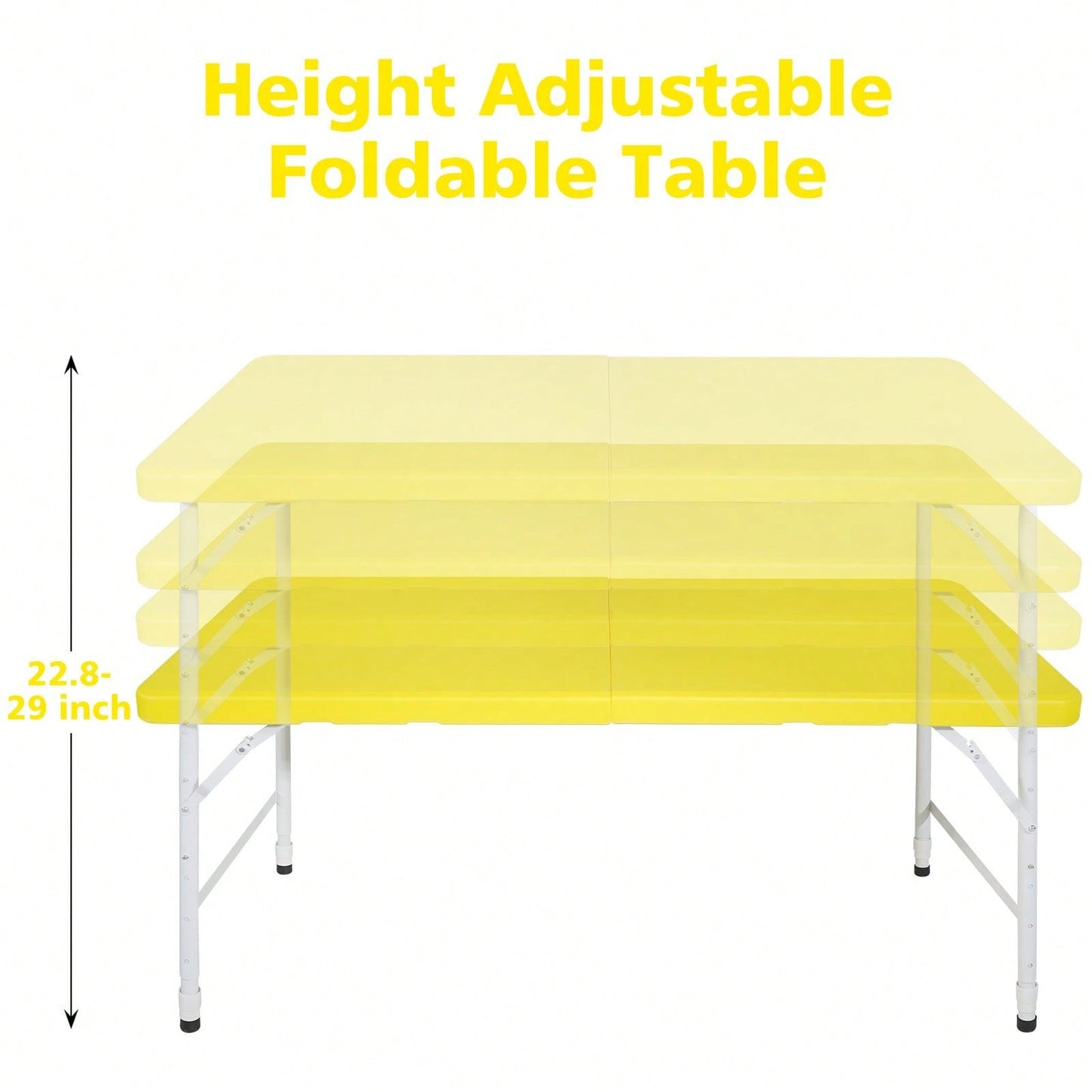 4ft Portable Folding Table Indoor&Outdoor Maximum Weight 135KG Foldable Table For Camping