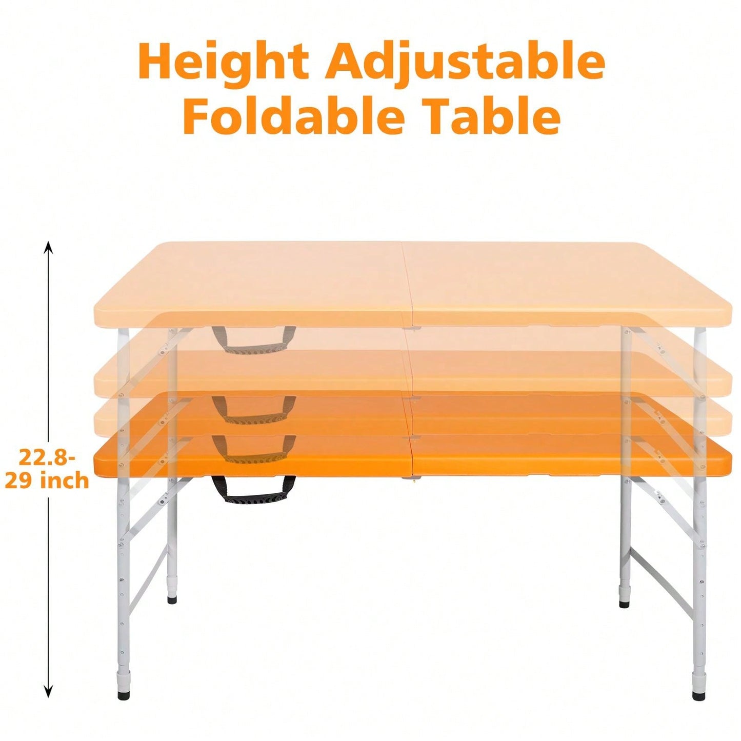 4ft Portable Folding Table Indoor&Outdoor Maximum Weight 135KG Foldable Table For Camping