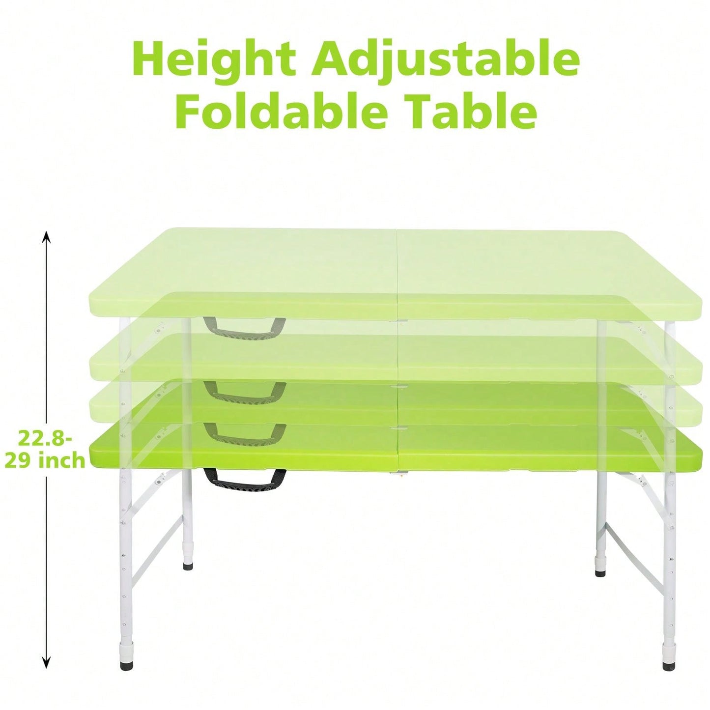 4ft Portable Folding Table Indoor&Outdoor Maximum Weight 135KG Foldable Table For Camping