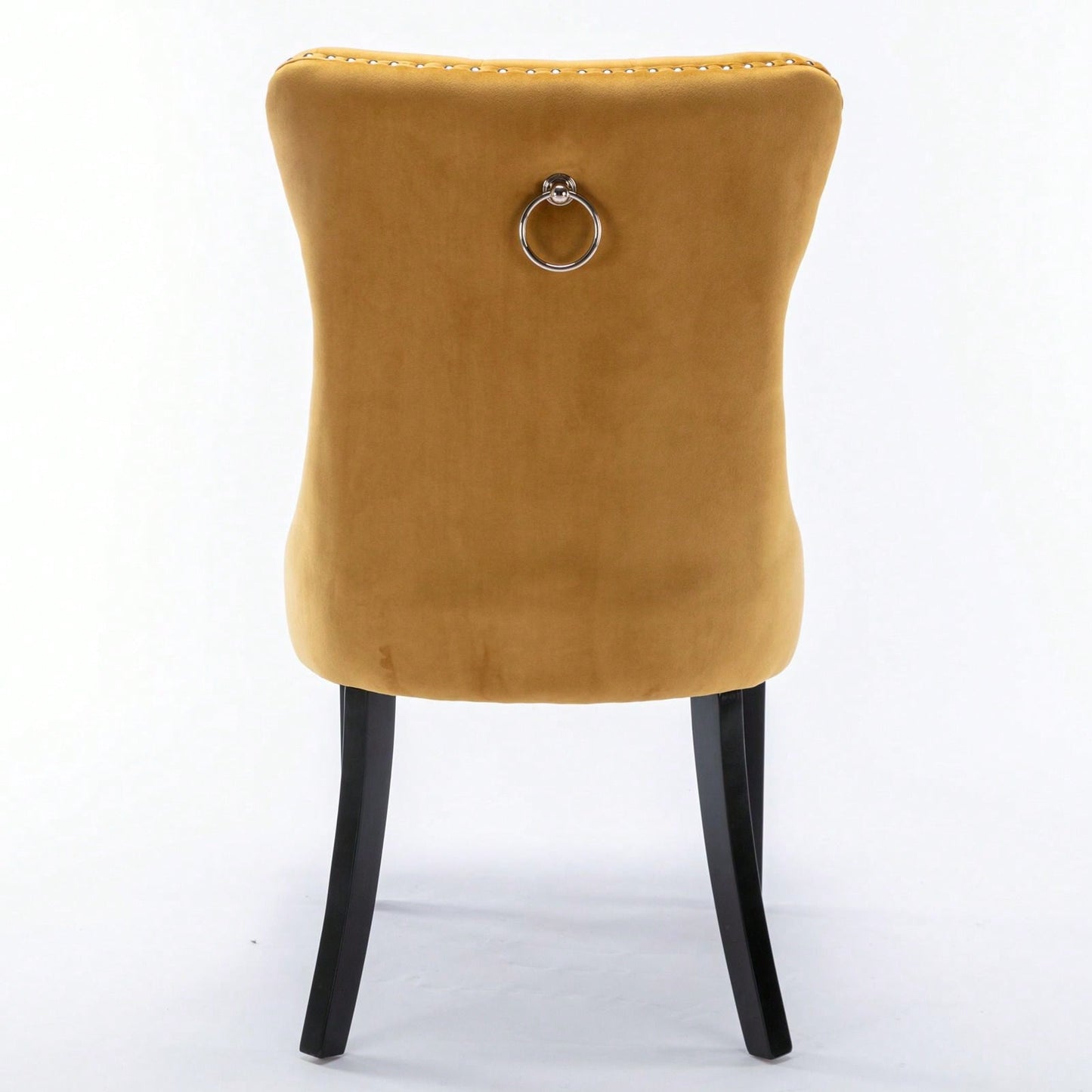 Set Of 2, Modern High-End Tufted Solid Wood Contemporary Velvet Upholstered Dining Chair With Wood Legs Nailhead Trim