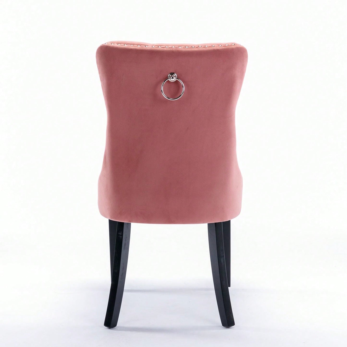 Set Of 2, Modern High-End Tufted Solid Wood Contemporary Velvet Upholstered Dining Chair With Wood Legs Nailhead Trim