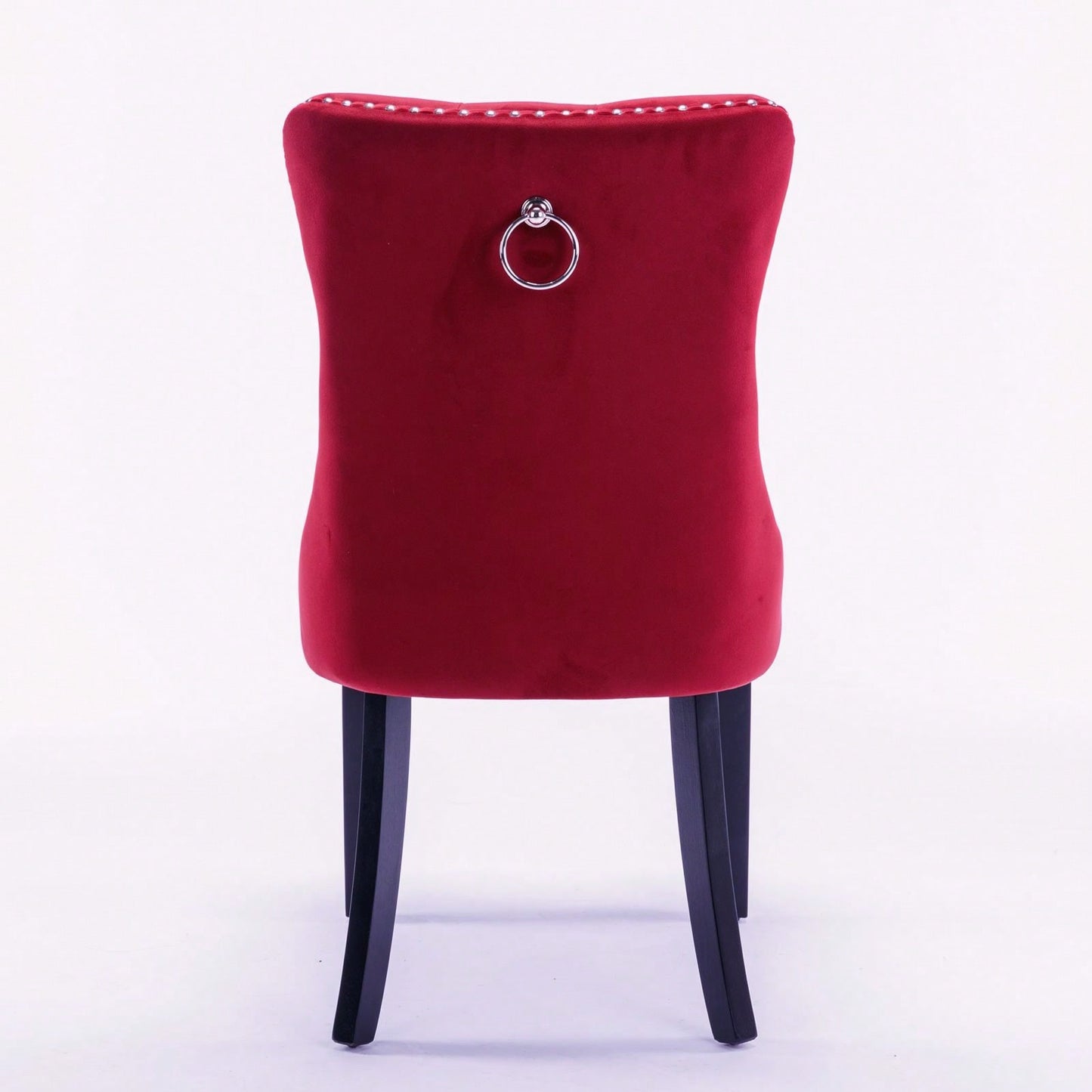 Set Of 2, Modern High-End Tufted Solid Wood Contemporary Velvet Upholstered Dining Chair With Wood Legs Nailhead Trim