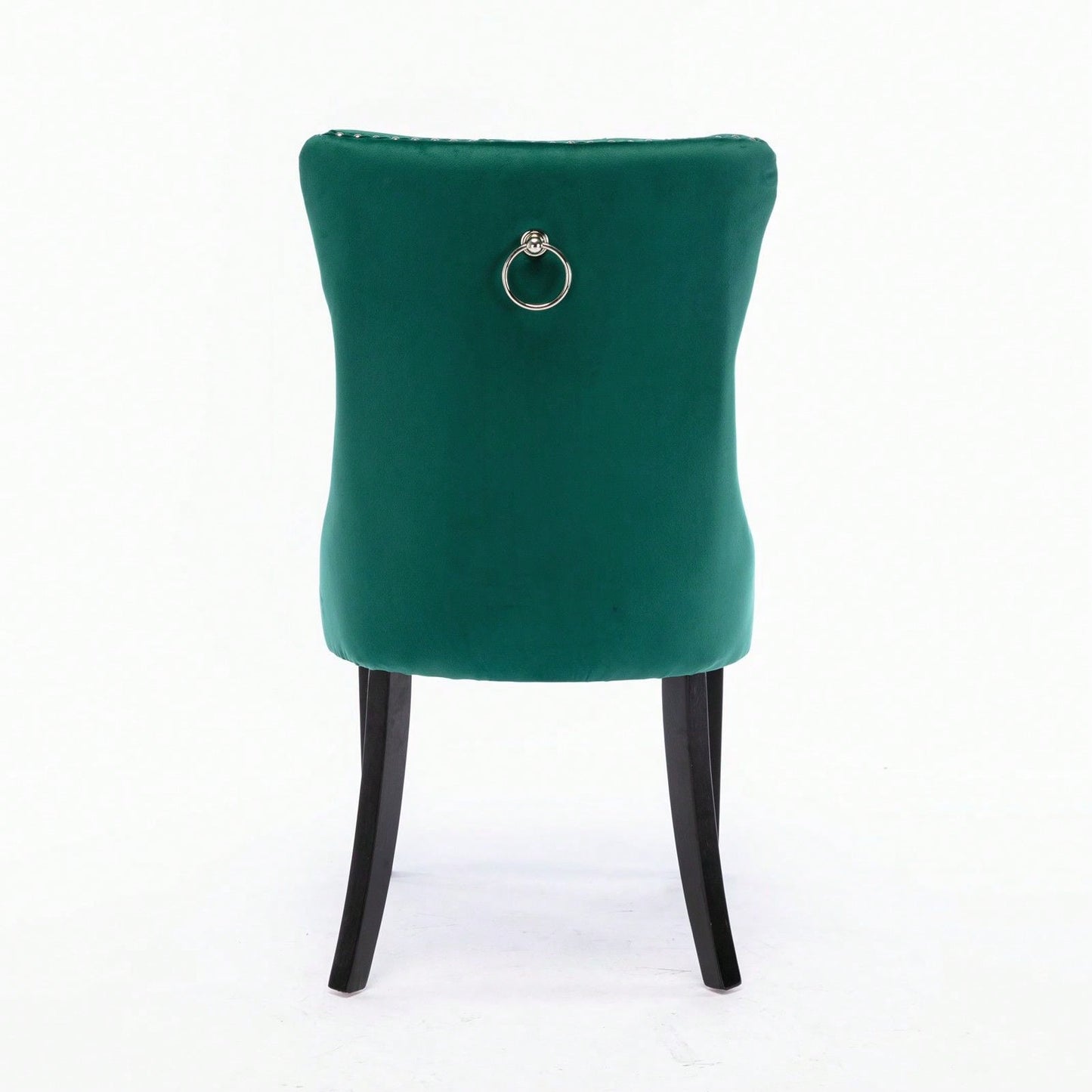 Set Of 2, Modern High-End Tufted Solid Wood Contemporary Velvet Upholstered Dining Chair With Wood Legs Nailhead Trim
